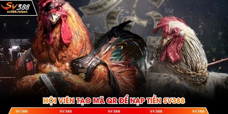 Hội viên tạo mã QR để nạp tiền SV388